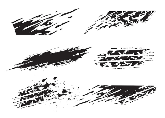 Diseño de envoltura para vectores de automóviles pegatinas de automóviles rayas salpicaduras de barro plantilla abstracta