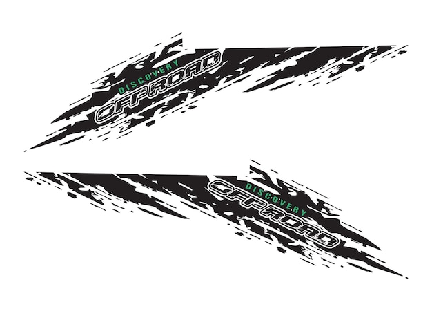 Diseño de envoltura para vectores de automóviles pegatinas de automóviles rayas salpicaduras de barro plantilla abstracta
