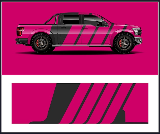 Diseño de envoltura vectorial para vehículos para la marca de vinilo de vehículos