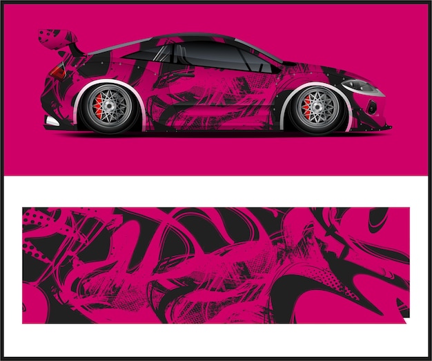 Diseño de envolturas para automóviles para calcomanías de automóviles y señales de automóviles