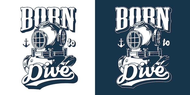 Diseño de equipo de buceo que muestra el espíritu de aventura