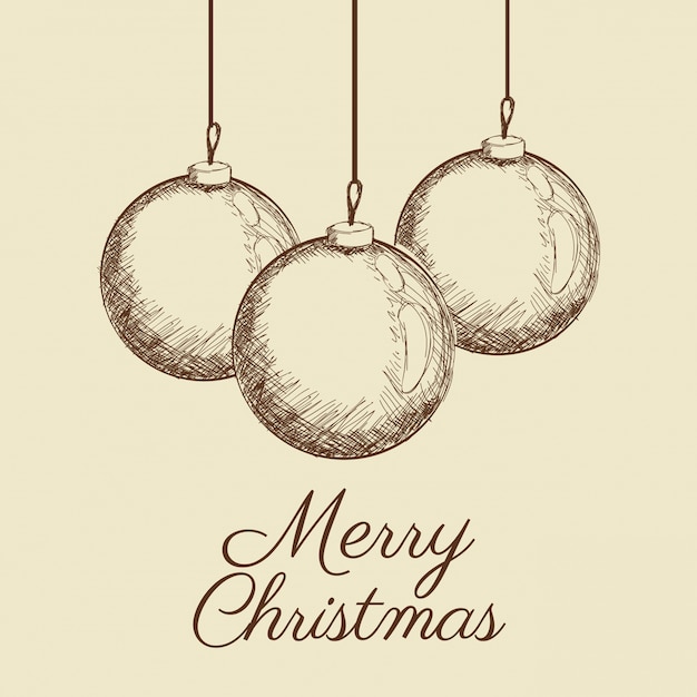 diseño de esbozo de feliz Navidad