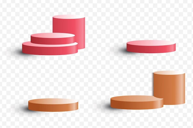 diseño de escenario de podio de vector rosa