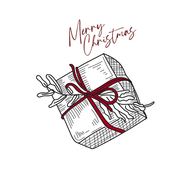 Vector diseño de escenografía navideña para tarjeta de regalo
