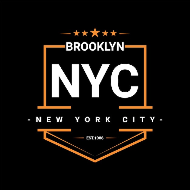 Diseño de escritura de brooklyn adecuado para serigrafía, camisetas, ropa, chaquetas y otros.