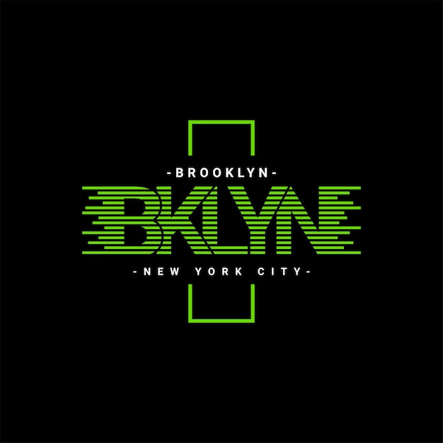 Diseño de escritura de Brooklyn, adecuado para serigrafiar camisetas, ropa, chaquetas y otros.