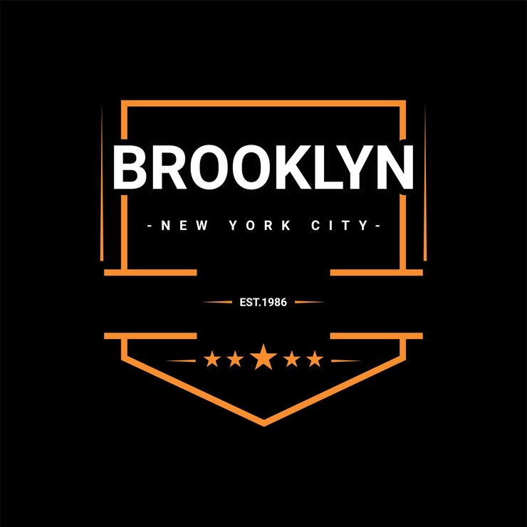 Vector diseño de escritura de brooklyn, adecuado para serigrafiar camisetas, ropa, chaquetas y otros.