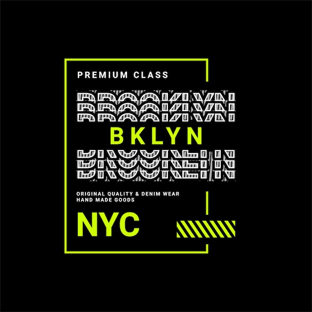 Diseño de escritura de brooklyn, adecuado para serigrafiar camisetas, ropa, chaquetas y otros.