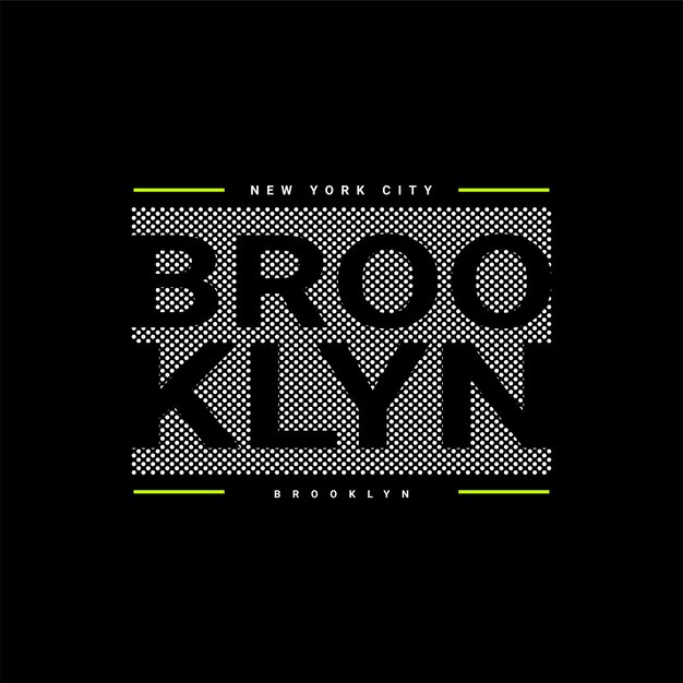 Diseño de escritura de Brooklyn, adecuado para serigrafiar camisetas, ropa, chaquetas y otros.