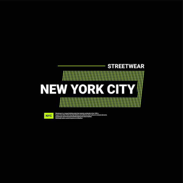 Diseño de escritura de la ciudad de Nueva York, adecuado para serigrafiar camisetas, ropa, chaquetas y otros.