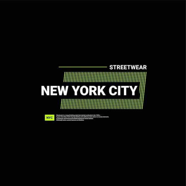 Diseño de escritura de la ciudad de nueva york, adecuado para serigrafiar camisetas, ropa, chaquetas y otros.