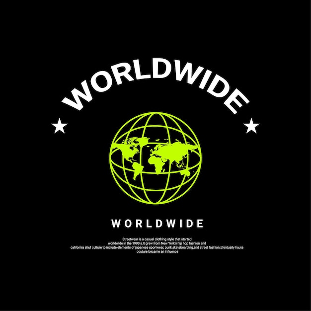 Diseño de escritura mundial, adecuado para serigrafía de camisetas, ropa, chaquetas y otros.