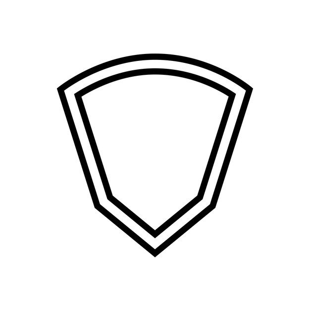 Diseño con escudos icónicos de honor como plantilla de vector de icono de inspiración plana