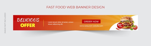 Diseño especial de banner web de comida deliciosa en la tabla de clasificación