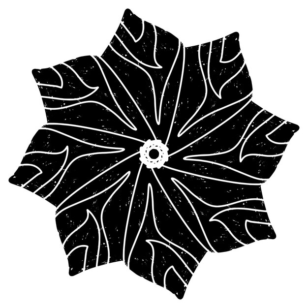 Diseño en espiral negro abstracto con textura de estilo linocuto grunge La simetría radial crea un efecto visual hipnótico y dinámico Ideal para impresiones de fondo o proyectos de arte moderno