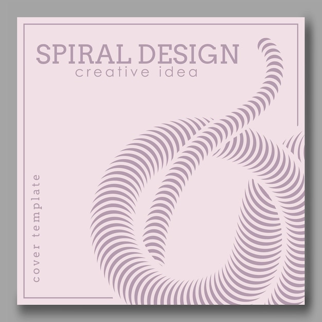 Diseño en espiral La plantilla de la nueva tendencia cubre pancartas carteles folletos revistas idea creativa del catálogo diseño interior y decoración
