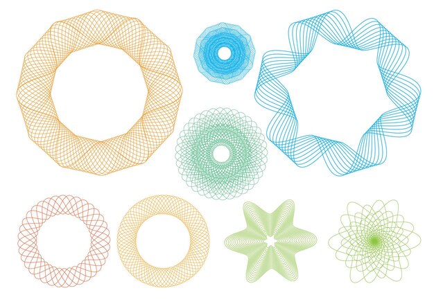 Vector diseño de espirografía patrón floral