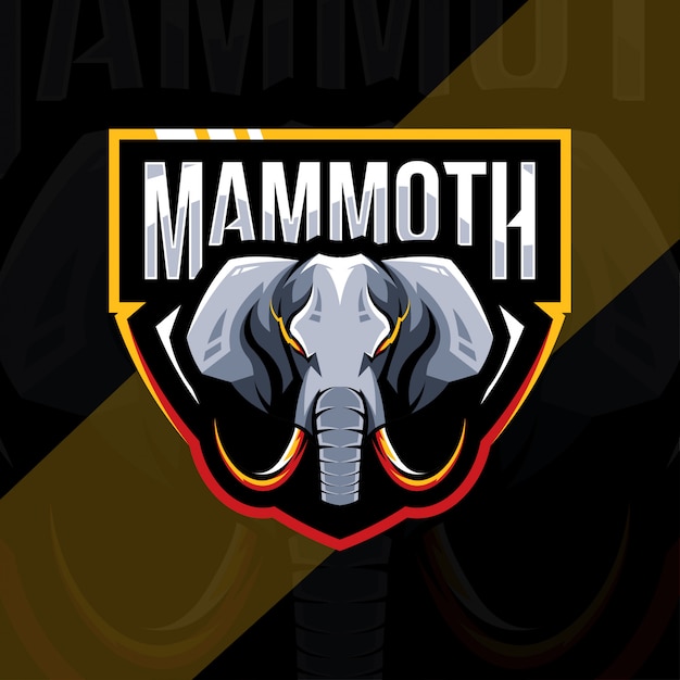 Diseño de esport de logotipo de mascota de mamut