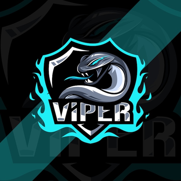 Diseño de esport del logotipo de la mascota de viper