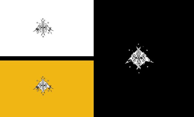 Diseño de esquema de ilustración de vector de ojos y alas