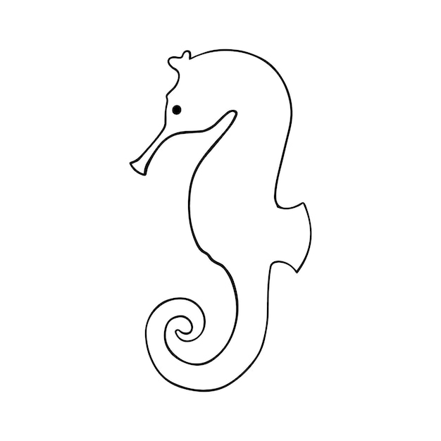 Diseño de esquema de peces para colorear Libro Vida marina Ilustración de animales