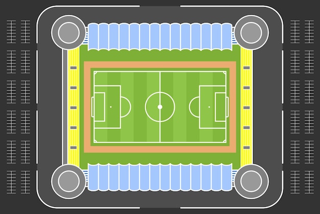 Vector diseño del estadio de fútbol