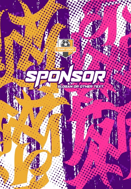 Diseño de estampado deportivo listo para imprimir para sublimación