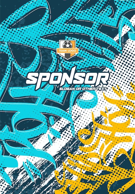 Diseño de estampado deportivo listo para imprimir para sublimación