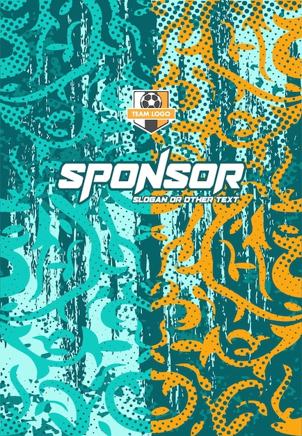 Diseño de estampado deportivo listo para imprimir para sublimación
