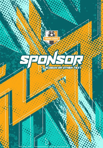 Diseño de estampado deportivo listo para imprimir para sublimación