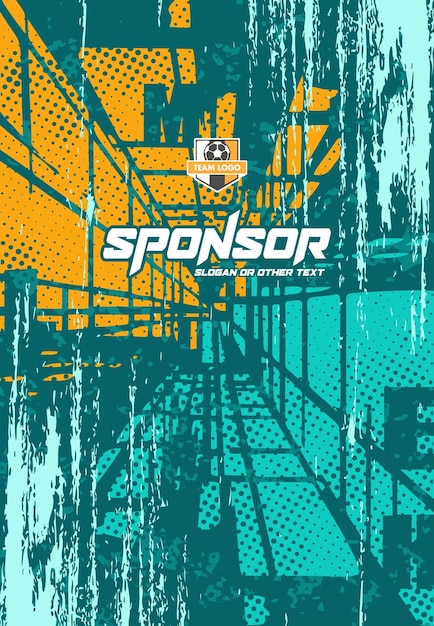 Diseño de estampado deportivo listo para imprimir para sublimación