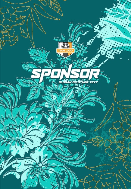 Diseño de estampado deportivo listo para imprimir para sublimación