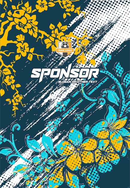 Diseño de estampado deportivo listo para imprimir para sublimación