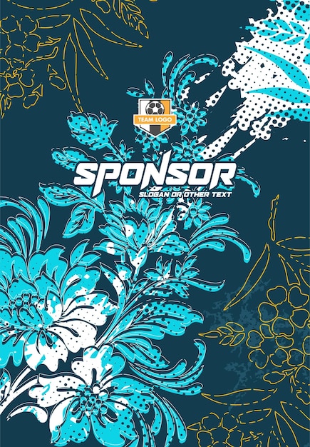 Diseño de estampado deportivo listo para imprimir para sublimación