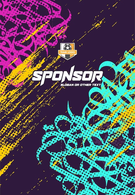 Diseño de estampado deportivo listo para imprimir para sublimación