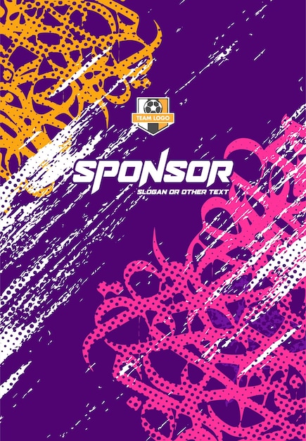 Diseño de estampado deportivo listo para imprimir para sublimación