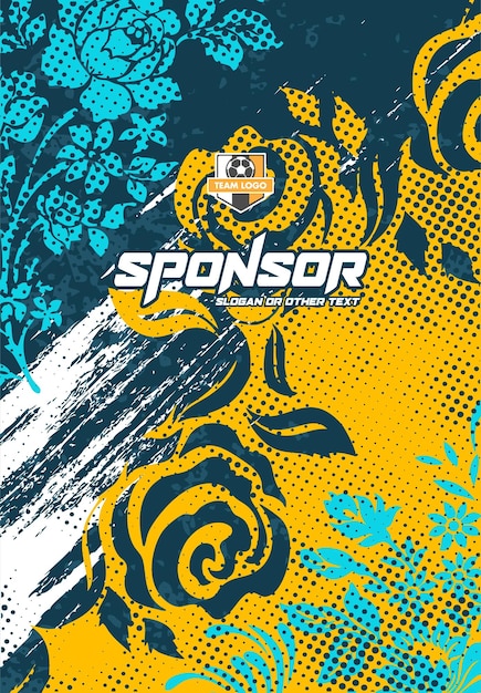 Diseño de estampado deportivo listo para imprimir para sublimación