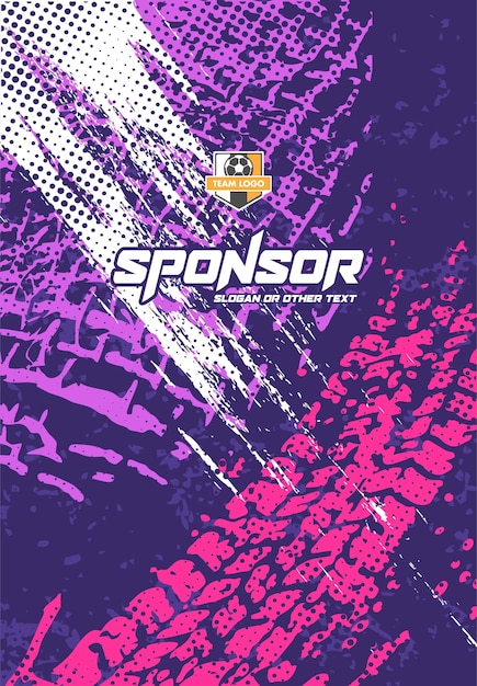 Diseño de estampado deportivo listo para imprimir para sublimación