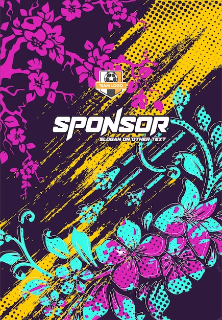 Diseño de estampado deportivo listo para imprimir para sublimación