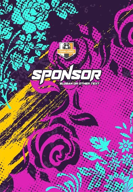 Diseño de estampado deportivo listo para imprimir para sublimación