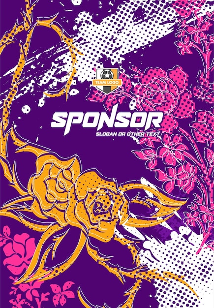 Diseño de estampado deportivo listo para imprimir para sublimación