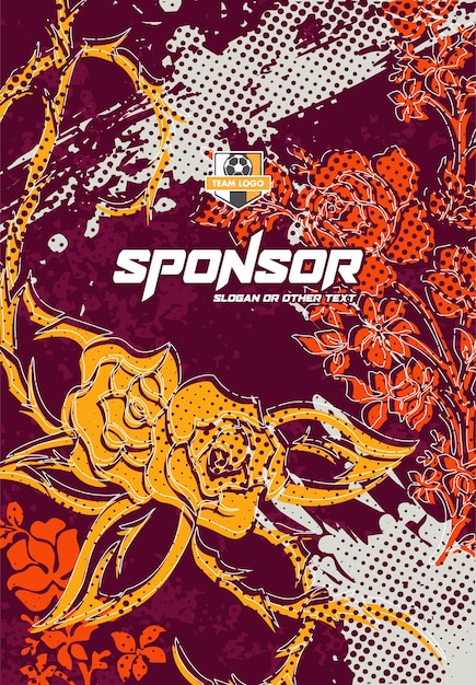 Diseño de estampado deportivo listo para imprimir para sublimación