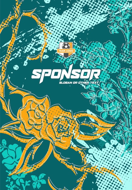 Diseño de estampado deportivo listo para imprimir para sublimación