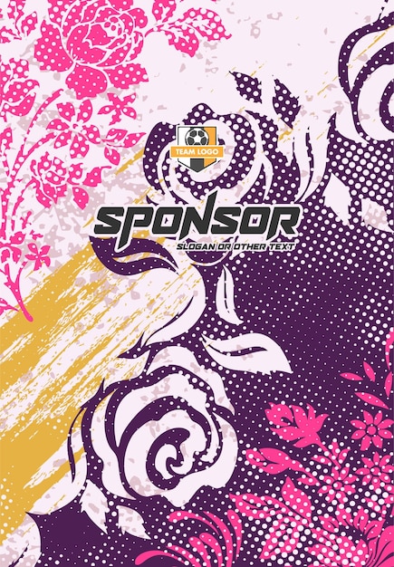 Diseño de estampado deportivo listo para imprimir para sublimación