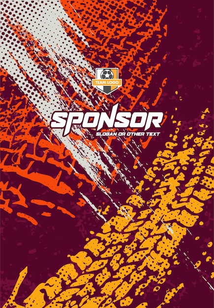 Diseño de estampado deportivo listo para imprimir para sublimación