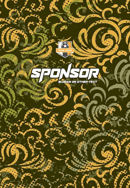 Diseño de estampado deportivo listo para imprimir para sublimación
