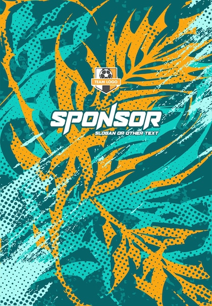 Diseño de estampado deportivo listo para imprimir para sublimación