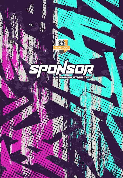 Diseño de estampado deportivo listo para imprimir para sublimación