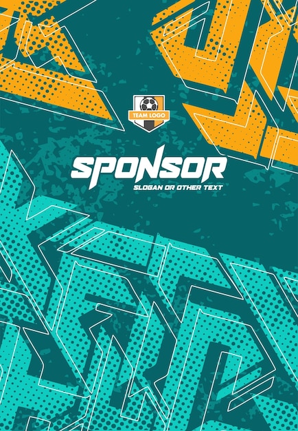 Diseño de estampado deportivo listo para imprimir para sublimación