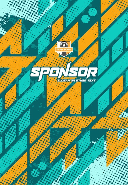 Diseño de estampado deportivo listo para imprimir para sublimación